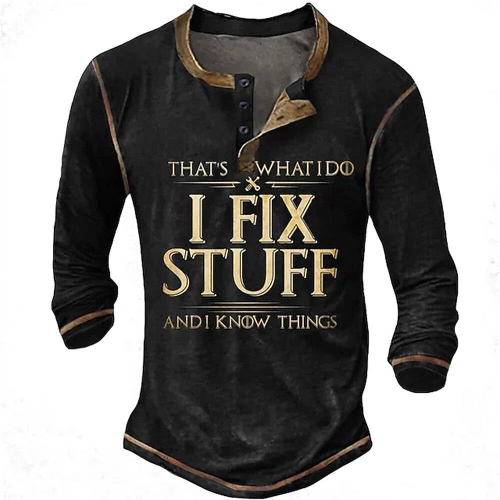 2023 Henley 3D Print T-Shirt Voor Mannen 2023 Henley 3D Print T-Shirt Voor Mannen