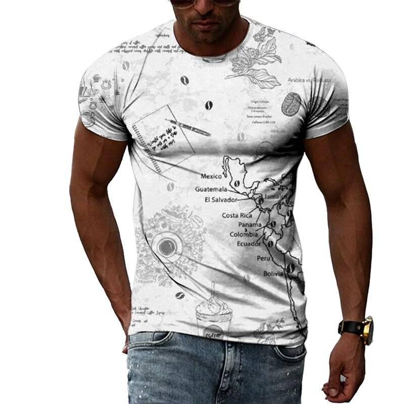 Zomer Mode 3D Graffiti Hip Hop Mannen T-shirt Trendly Toevallige Persoonlijkheid Afdrukken Tees Harajuku Straat O-hals Korte Mouwen Tops Zomer Mode 3D Graffiti Hip Hop Mannen T-shirt Trendly Toevallige Persoonlijkheid Afdrukken Tees Harajuku Straat O-hals Korte Mouwen Tops