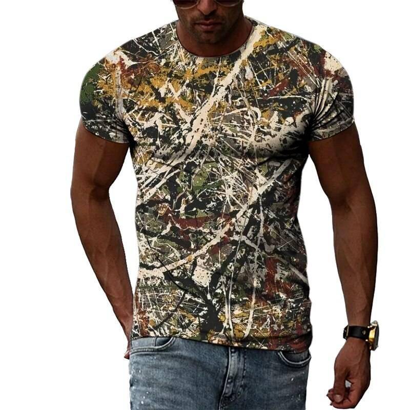 Zomer Mode 3D Graffiti Hip Hop Mannen T-shirt Trendly Toevallige Persoonlijkheid Afdrukken Tees Harajuku Straat O-hals Korte Mouwen Tops Zomer Mode 3D Graffiti Hip Hop Mannen T-shirt Trendly Toevallige Persoonlijkheid Afdrukken Tees Harajuku Straat O-hals Korte Mouwen Tops